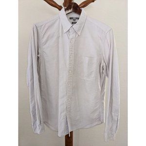 Uniqlo Men's Slim Fit Cotton Dress Shirt, Light Gray
